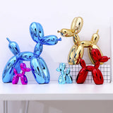 Popella | Balloon Dog Sculpture Decorative Art Piece Neon Pink Gold Silver — view 2