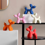 Popella | Balloon Dog Sculpture Decorative Art Piece Neon Pink Gold Silver — view 3