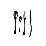 Carys | Black Stainless Steel Cutlery Set Ergonomic Design — view 6