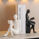 Bronte | Ceramic Bookends Gold Design Minimalist Abstract Style — view 2