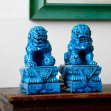 Lucian | Ceramic Foo Dogs Decorative Statues Handmade Glazed Finish — view 1