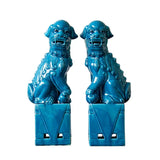 Lucian | Ceramic Foo Dogs Decorative Statues Handmade Glazed Finish — view 2