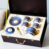 Beatrix | Ceramic Tea Set Art Deco Design With Gold Painted Details — view 4