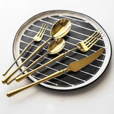 Adela | Gold Stainless Steel Cutlery Set 20, 30 Or 60 Pieces — view 8
