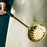 Gilda | Golden Stainless Steel Utensil Set Ergonomic Design — view 5