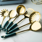Gilda | Golden Stainless Steel Utensil Set Ergonomic Design — view 7