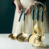 Gilda | Golden Stainless Steel Utensil Set Ergonomic Design — view 8