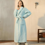 Marlowe | Luxurious Dressing Gown Soft Coral Fleece — view 11