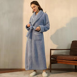 Marlowe | Luxurious Dressing Gown Soft Coral Fleece — view 12