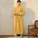 Marlowe | Luxurious Dressing Gown Soft Coral Fleece — view 8