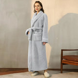 Marlowe | Luxurious Dressing Gown Soft Coral Fleece — view 9
