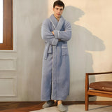 Marlowe | Luxurious Dressing Gown Soft Coral Fleece — view 10