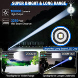 Brannock | Tactical Flashlight 100,000 Lumens Rechargeable — view 2