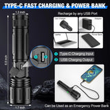 Brannock | Tactical Flashlight 100,000 Lumens Rechargeable — view 6