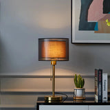 Lumarre | Vintage Table Lamp Double Fabric Shade Warm White — view 6