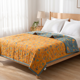 Juniper | Reversible Quilt Ginkgo Leaf Print Lightweight — lifestyle