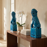 Lucian | Ceramic Foo Dogs Decorative Statues Handmade Glazed Finish — lifestyle