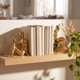 Bronte | Ceramic Bookends Gold Design Minimalist Abstract Style — lifestyle