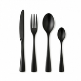 Carys | Black Stainless Steel Cutlery Set Ergonomic Design — product shot