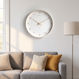 Tamsin | Silent Analogue Wall Clock Solid Wood 30cm — lifestyle