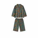 Imogen | Vintage Leaf Cotton Loungewear Set Soft Lightweight — product shot